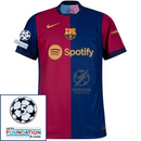 Barcelona Gavi 6 Home 2024/25 Patches UCL UEFA Foundation (Official Printing)