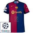Barcelona Home 2024/25 Patches UCL UEFA Foundation (Official Printing)