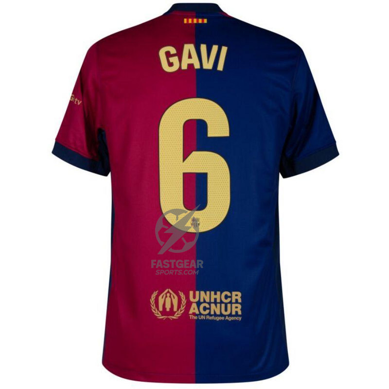 Barcelona Home 2024/25 Patches UCL UEFA Foundation (Official Printing)