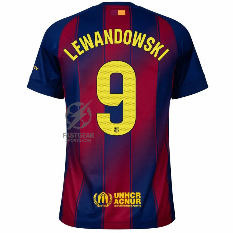 Barcelona Home Lewandowski 9 Home Fan Jersey 2025/26
