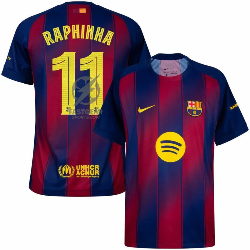 Barcelona Home Raphinha 11 Home Fan Jersey 2025/26