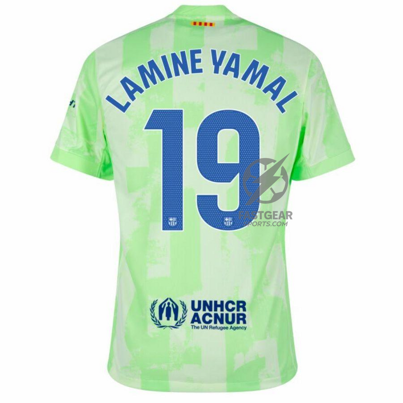 Barcelona Lamine Yamal 19 Third 2024/25 Patches UCL UEFA Foundation (Official Printing)