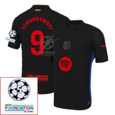 Barcelona Lewandowski 9 Away 2024/25 Patches UCL UEFA Foundation (Official Printing)