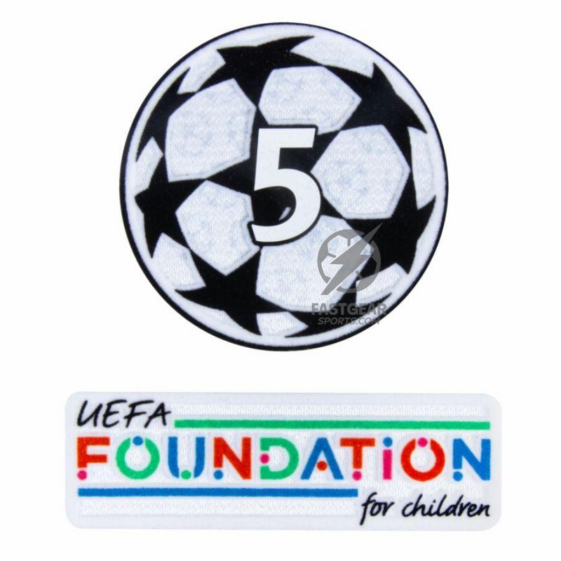 Barcelona Lewandowski 9 Home 2024/25 Patches UCL UEFA Foundation (Official Printing)