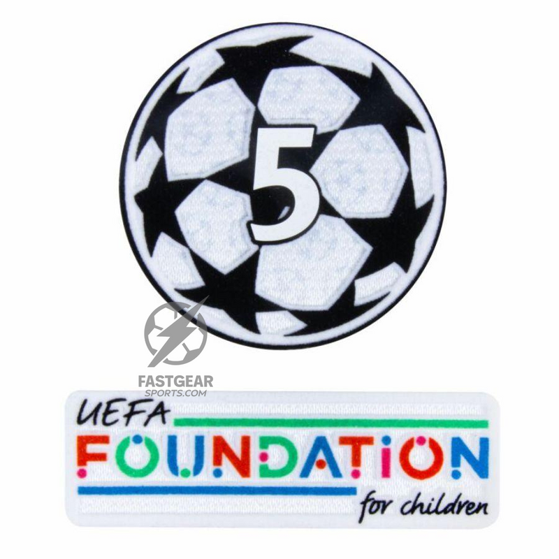 Barcelona Olmo 20 Home 2024/25 Patches UCL UEFA Foundation (Official Printing)