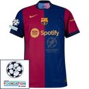 Barcelona Olmo 20 Home 2024/25 Patches UCL UEFA Foundation (Official Printing)