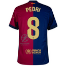 Barcelona Pedri 8 Home 2024/25 Patches UCL UEFA Foundation (Official Printing)