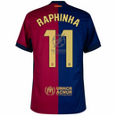 Barcelona Raphinha 11 Home 2024/25 Patches UCL UEFA Foundation (Official Printing)