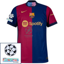 Barcelona Raphinha 11 Home 2024/25 Patches UCL UEFA Foundation (Official Printing)