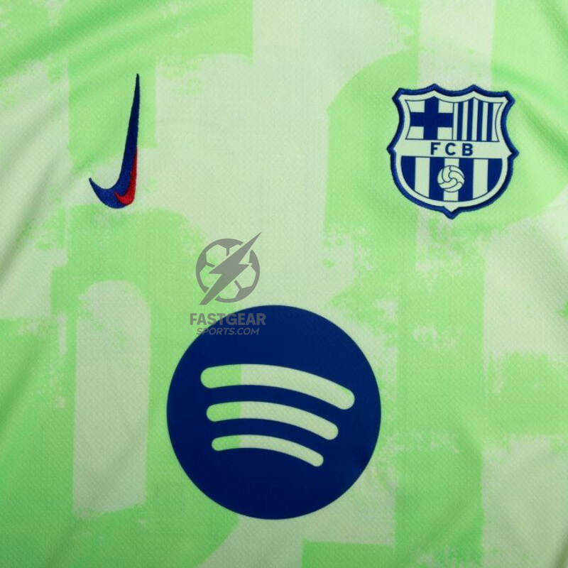 Barcelona Third 2024/25 Patches UCL UEFA Foundation (Official Printing)