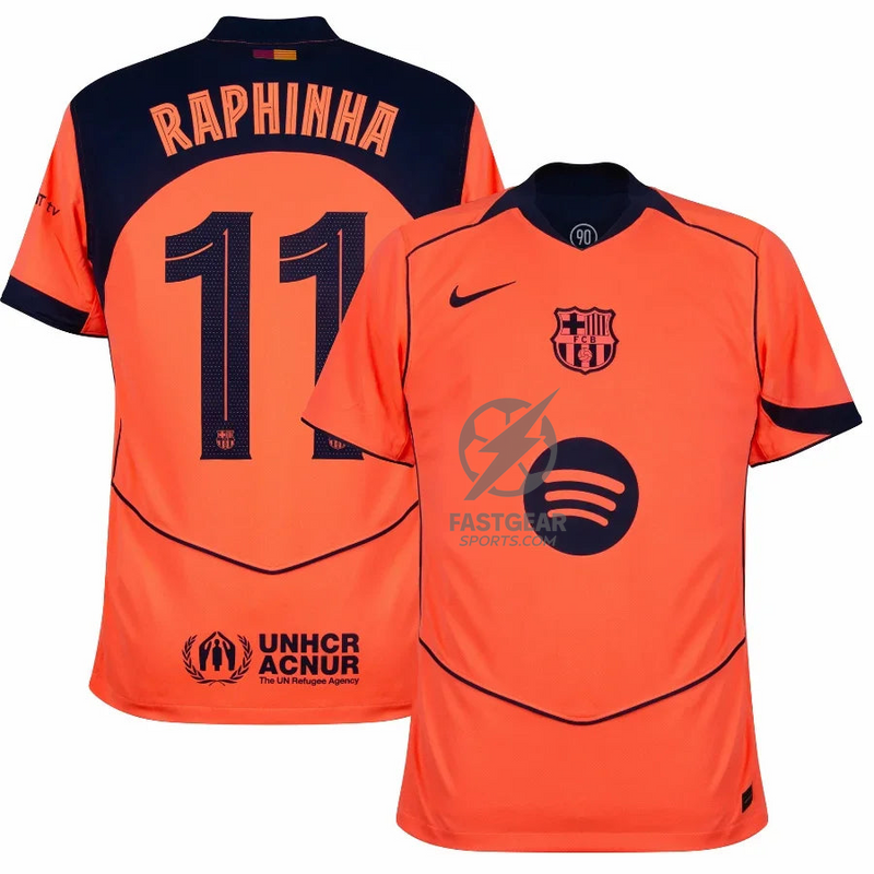 Barcelona Third Raphinha 11  Fan Jersey 2025/26