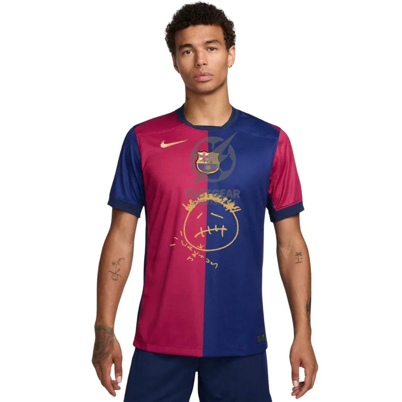 Barcelona Travis Scott Home Fan Jersey 2025/26 Special Edition FC Barcelona Collab With Travis Scott