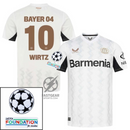 Bayer 04 Leverkusen Away Fan Jersey 2024/25 Patches UCL UEFA Foundation (Official Printing)