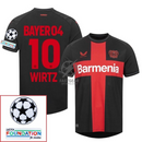 Bayer 04 Leverkusen Home Fan Jersey 2023/24 Patches UCL UEFA Foundation (Official Printing)