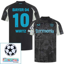 Bayer 04 Leverkusen Third Fan Jersey 2024/25 Patches UCL UEFA Foundation (Official Printing)