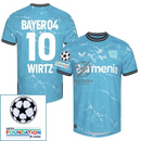 Bayer 04 Leverkusen Third Fan Jersey 2024/25 Patches UCL UEFA Foundation (Official Printing)