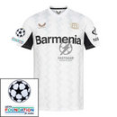 Bayer 04 Leverkusen Wirtz 10 Away Fan Jersey 2024/25 Patches UCL UEFA Foundation (Official Printing)