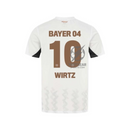 Bayer 04 Leverkusen Wirtz 10 Away Fan Jersey 2024/25 Patches UCL UEFA Foundation (Official Printing)