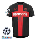 Bayer 04 Leverkusen Wirtz 10 Home Fan Jersey 2023/24 Patches UCL UEFA Foundation (Official Printing)