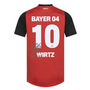 Bayer 04 Leverkusen Wirtz 10 Home Fan Jersey 2024/25 Patches UCL UEFA Foundation (Official Printing)