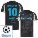 Bayer 04 Leverkusen Wirtz 10 Third Fan Jersey 2024/25 Patches UCL UEFA Foundation (Official Printing)