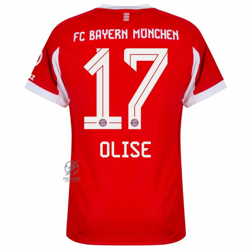 Bayern Munich Home Olise 17 Fan Jersey 2025/26