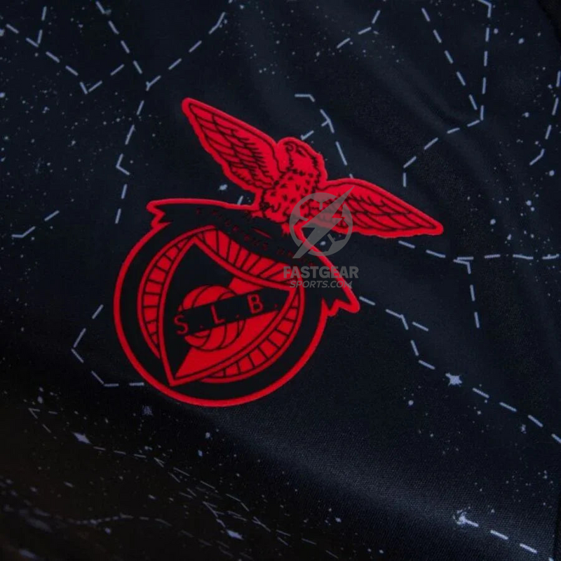 Benfica Away Fan Jersey 2024/25 Patches UCL UEFA Foundation (Official Printing)