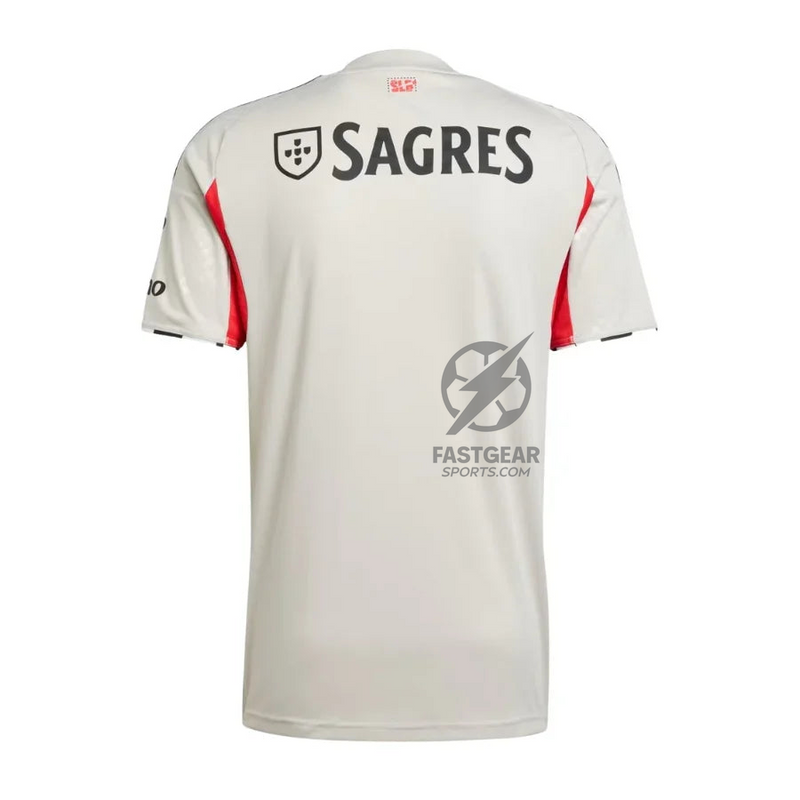 Benfica Away Fan Jersey 2025/26 Patches UCL + 10th Anniversary UEFA.