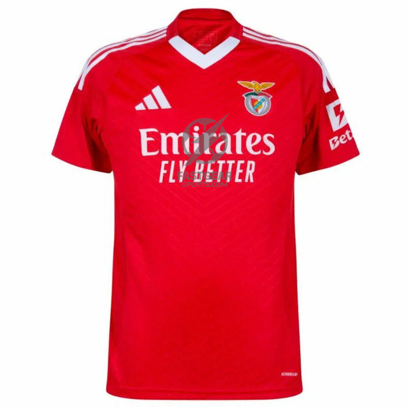 Benfica Home Fan Jersey 2024/25 Patches UCL UEFA Foundation (Official Printing)