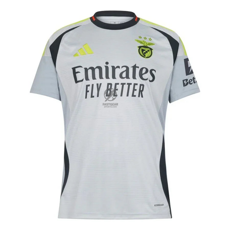 Benfica Third Fan Jersey 2024/25 Patches UCL UEFA Foundation (Official Printing)