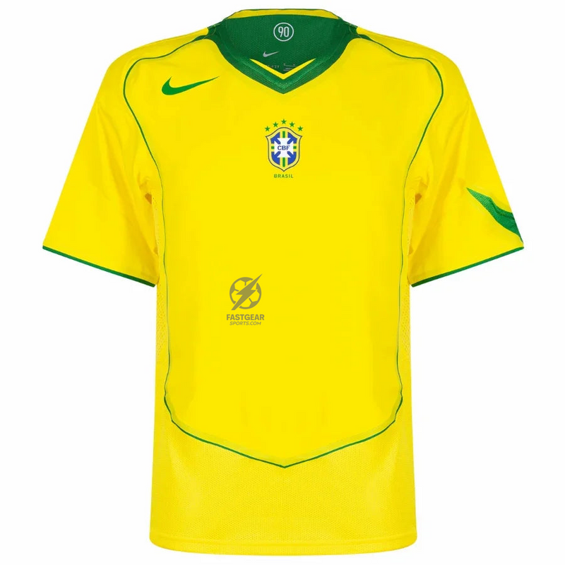 Brazil Retro Home Fan Jersey 2004-2005 (Reissue)