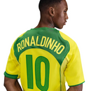 Brazil Ronaldinho 10 Retro Home Fan Jersey 2004-2005 (Reissue)