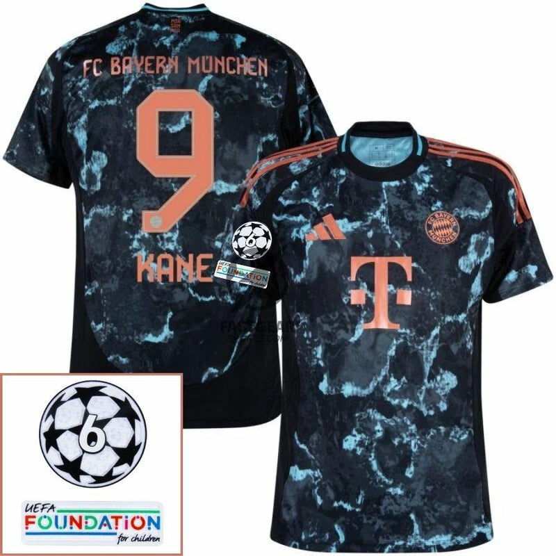 Bayern München Away Fan Jersey 2024/25 Patches UCL UEFA Foundation (Official Printing)