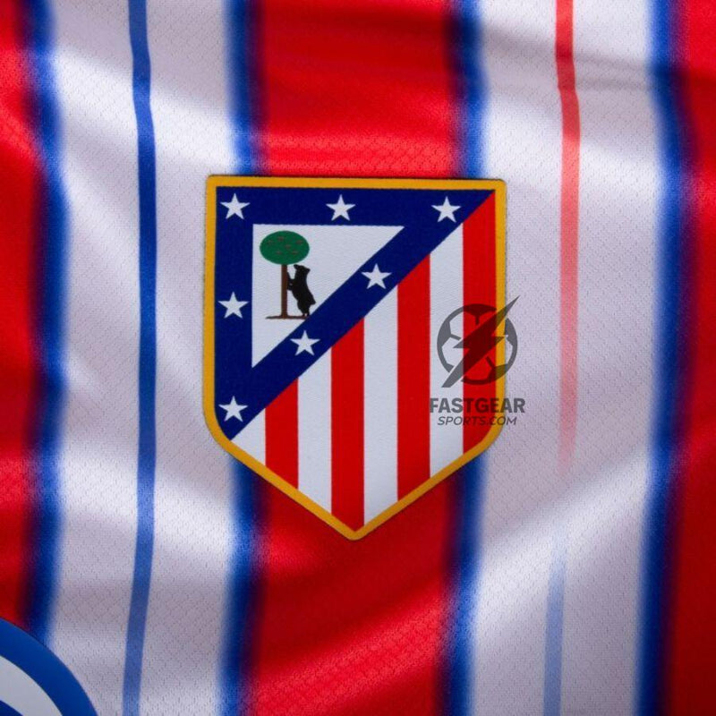 Atlético Madrid Home Fan Jersey 2024/25 Patches UCL UEFA Foundation (Official Printing)