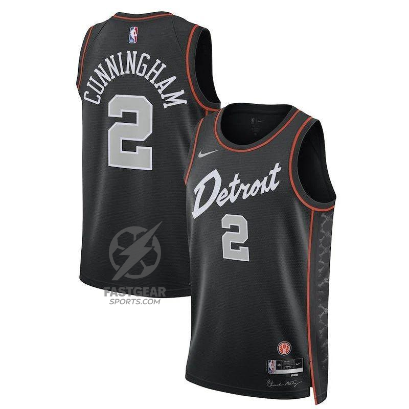 Cade Cunningham Detroit Pistons Unisex 23/24 NBA Jersey - Black - City Edition