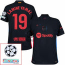Barcelona Lamine Yamal 19 Away 2024/25 Patches UCL UEFA Foundation (Official Printing)