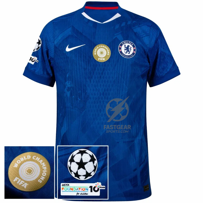 Chelsea Home Authentic Player 2025/26 - Patchs Club World Cup UCL UEFA (Official Printing)