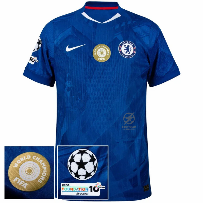 Chelsea Home Authentic Player 2025/26 - Patchs Club World Cup UCL UEFA (Official Printing)