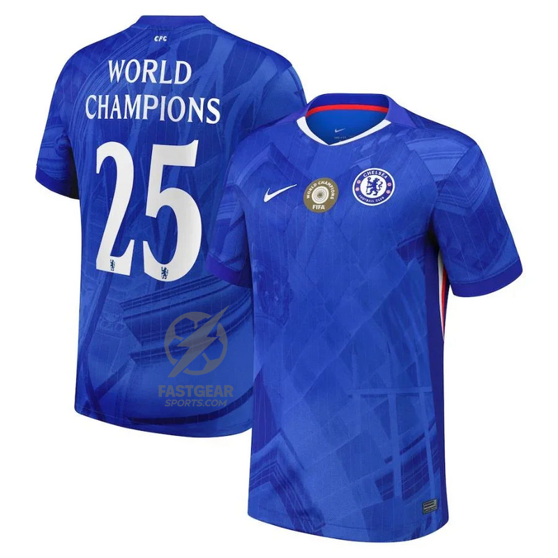 Chelsea Home Fan Jersey 2025/26  - Patchs World Champions 25 chest badge
