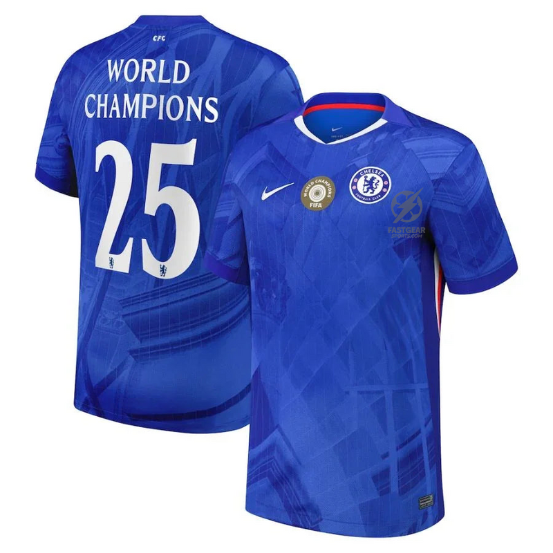Chelsea Home Fan Jersey 2025/26  - Patchs World Champions 25 chest badge