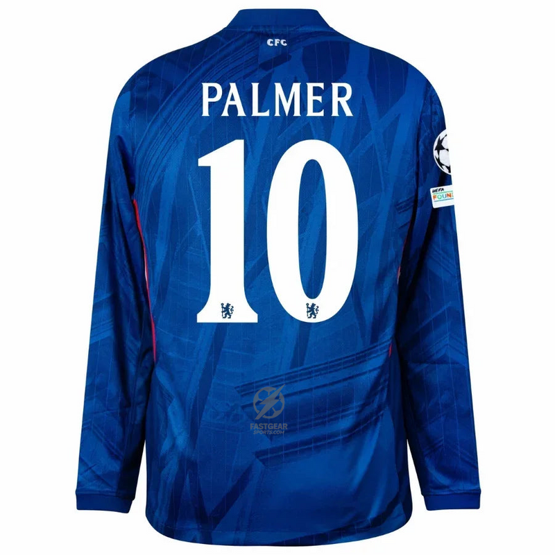 Chelsea Home Long Sleeve Fan Jersey 2025/26 - Patchs Club World Cup UCL UEFA (Official Printing)