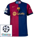Barcelona Olmo 20 Home 2024/25 Patches UCL UEFA Foundation (Official Printing)