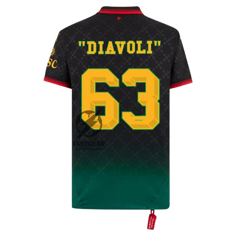 AC Milan BLACK JERSEY DIAVOLI X OFF-WHITE™ Fan Jersey 2025