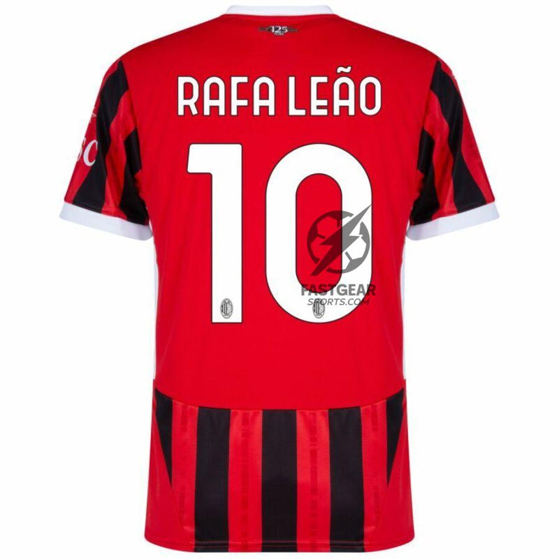 AC Milan Home Fan Jersey 2024/25 Patches UCL UEFA Foundation (Official Printing)
