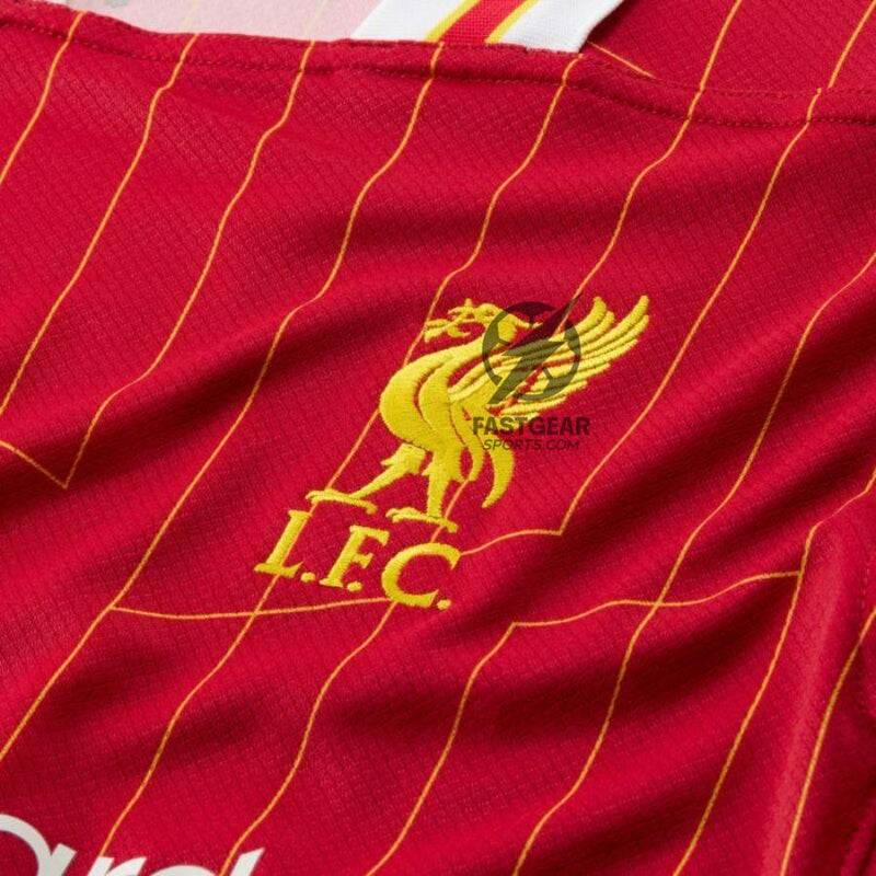 Liverpool Chiesa 14 Home 2024/25 Patches UCL UEFA Foundation (Official Printing)