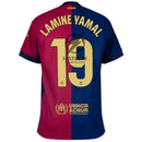 Barcelona Lamine Yamal 19 Home 2024/25 Patches UCL UEFA Foundation (Official Printing)
