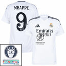 Real Madrid Home Fan Jersey 2024/25 Patches UCL UEFA Foundation (Official Printing)