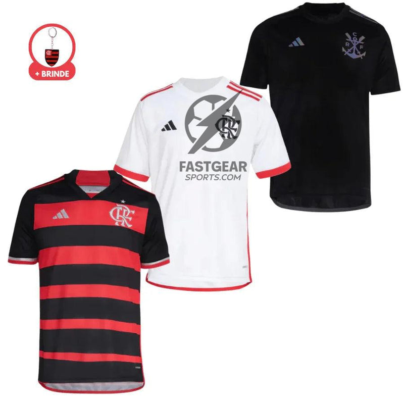Kit 3 Jersey Flamengo Home, Away e Third 2024/25