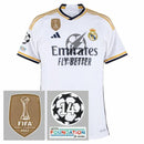 Real Madrid Home Fan Jersey 2023/24 Patch FIFA WCC Patch UCL UEFA Foundation Patches