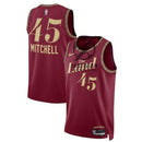 Donovan Mitchell Cleveland Cavaliers Unisex 23/24 NBA Jersey - Wine - City Edition